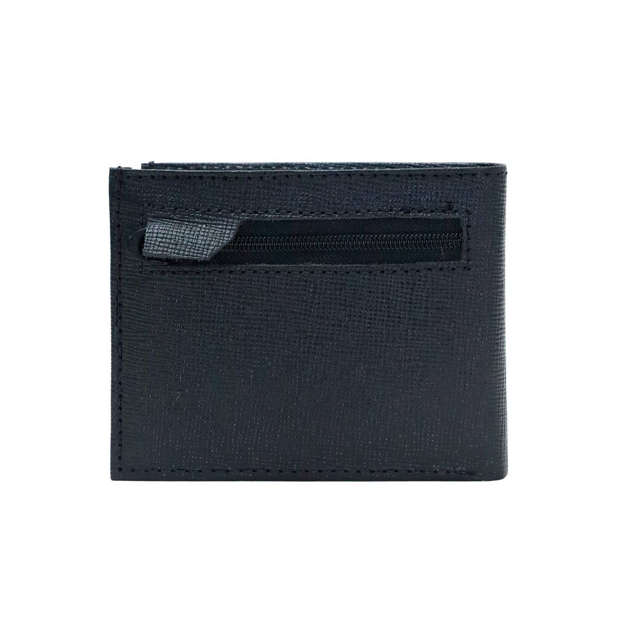 Carteira Masculina Poket Média Couro Lisa Preta CAI-858 - PR