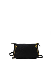 Bolsa Clutch Alça Transversal Corrente Preta BSI-5095 - PR