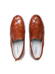 Calçado Masculino Sapatênis Entrelaçado Couro - Castor SP-11627 - CS