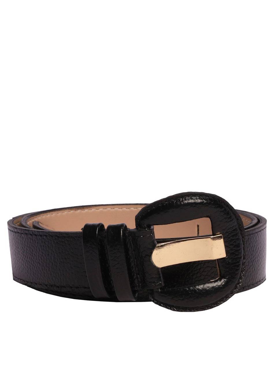 Cinto Casual Médio Couro Preto CTI-0950 - PR