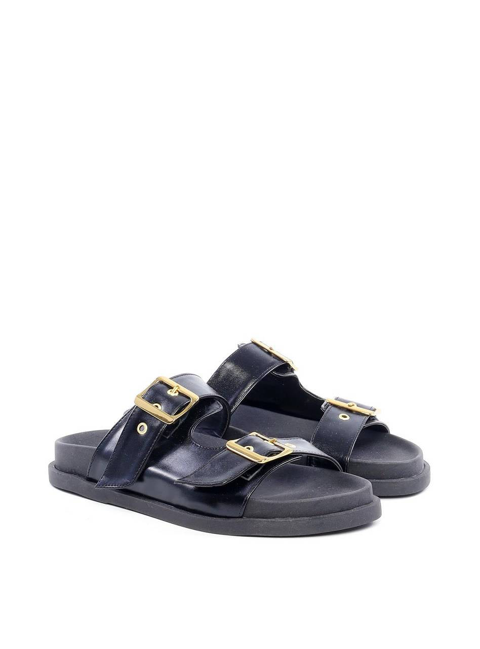 Flatform com duas Fivelas - Preta SDI-11811 - PR