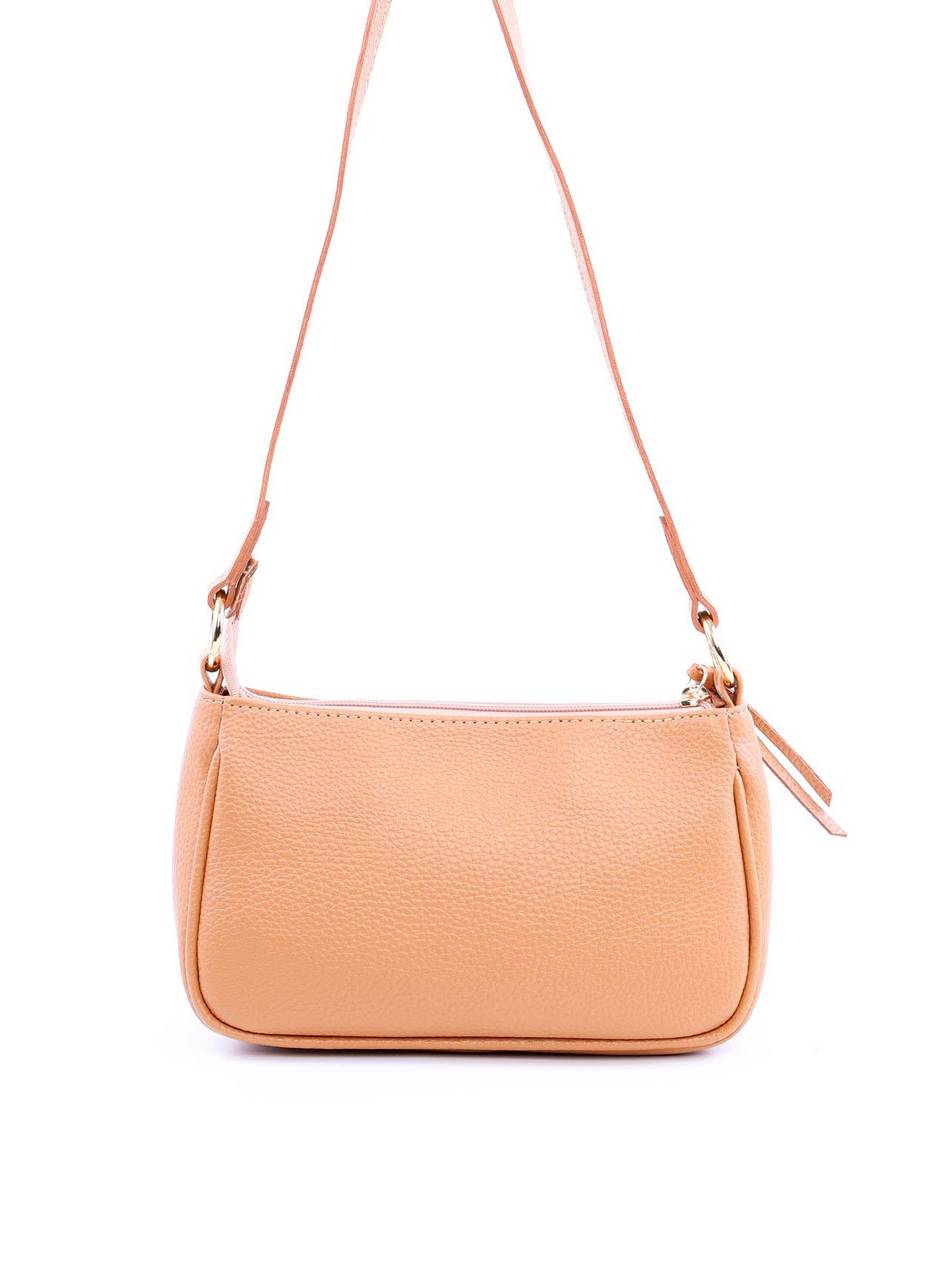 Bolsa Tote Transversal com Alça Dupla Retangular - Nude BSI-6039 - NU