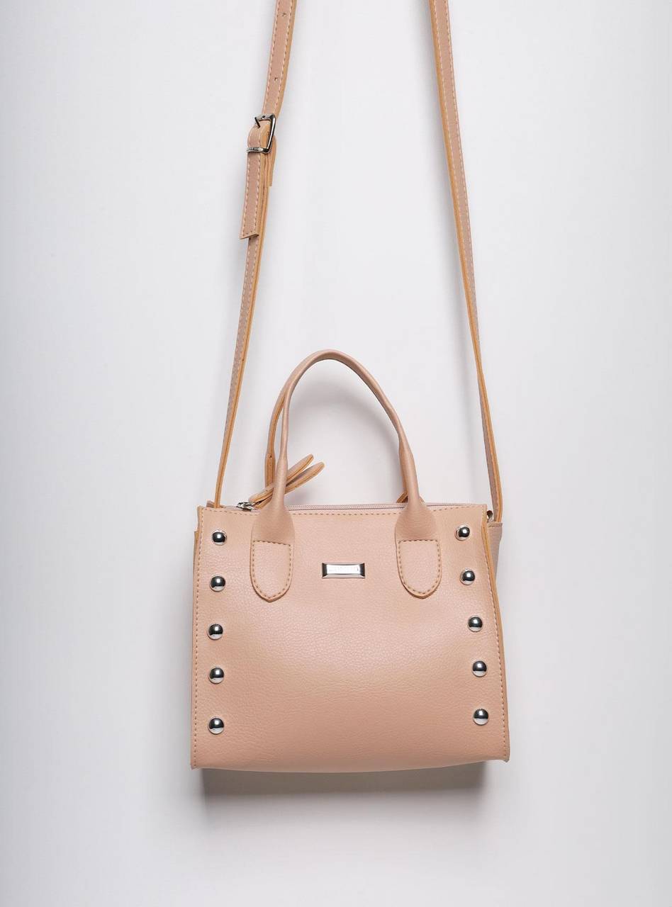 Bolsa Feminina Tote Transversal Sintético Nude BSI-5819 - NU