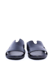 Sandália Masculina de Rosto Largo com Recortes - Preta SDI-11702 - PR