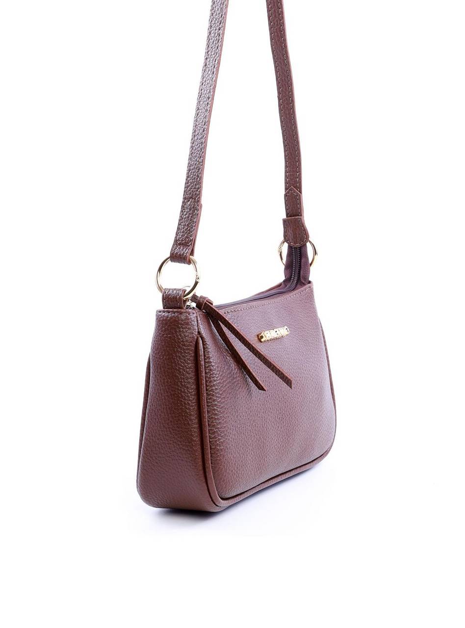 Bolsa Tote Transversal com Alça Dupla Retangular - Cacau BSI-6039 - CA