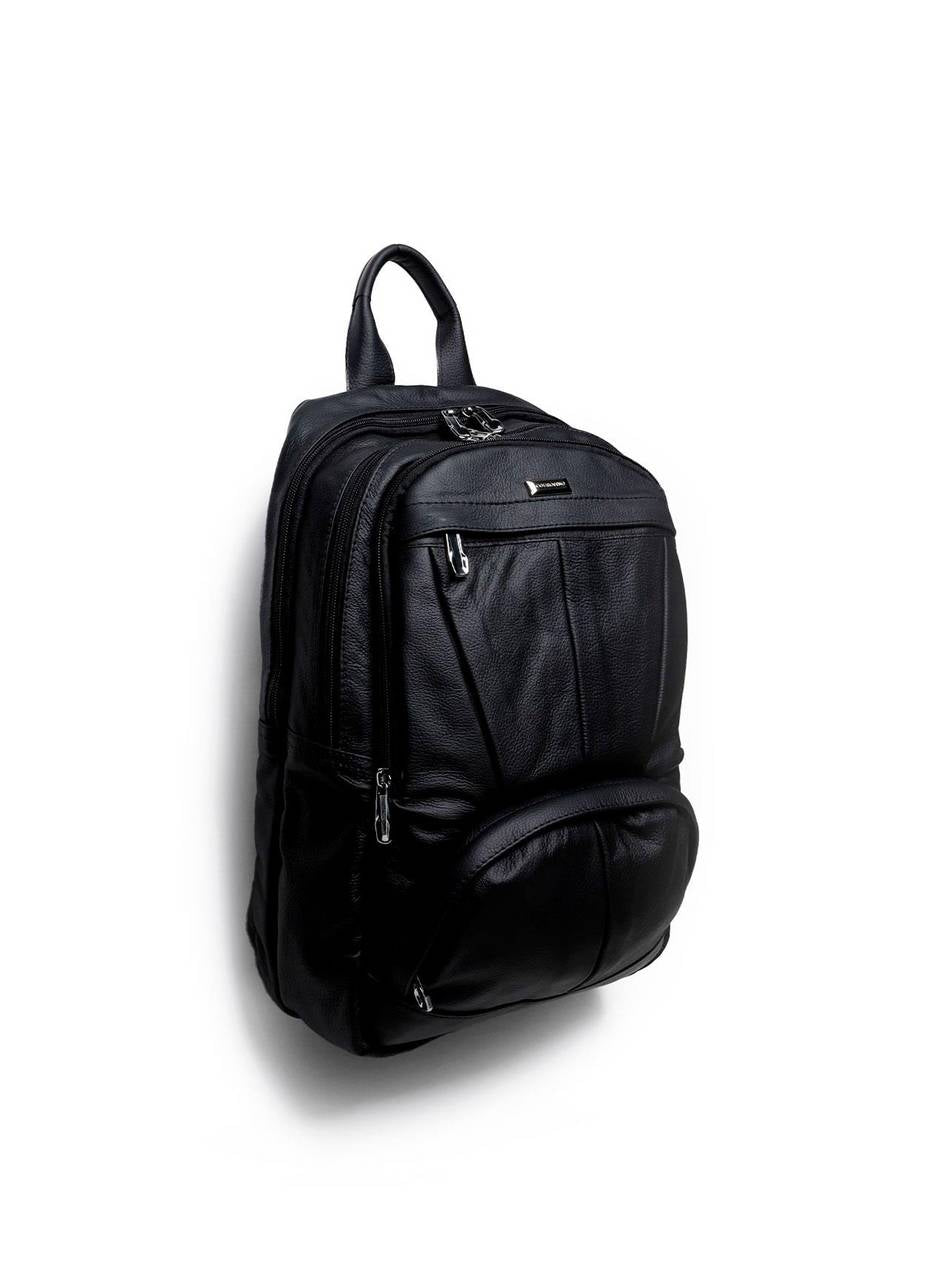 Mochila Masculina Executiva Couro Preta MEI-113 - PR