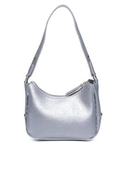 Bolsa Hobo de Ombro com Detalhes na Lateral - Prata BSI-5952 - PT