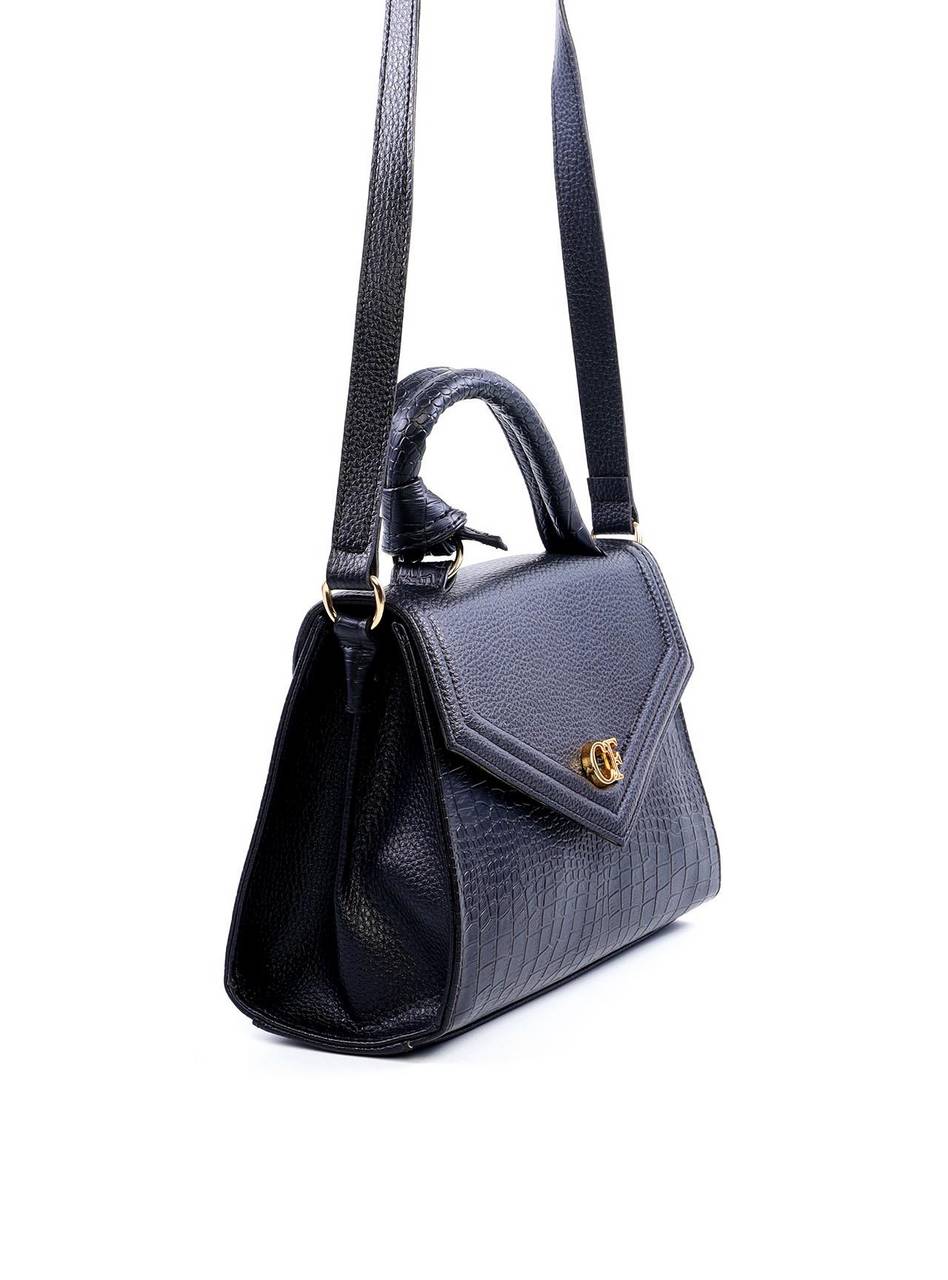 Bolsa Satchel Alça Dupla e Detalhes em Costura - Preta BSI-6076 - PR