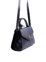 Bolsa Satchel Alça Dupla e Detalhes em Costura - Preta BSI-6076 - PR