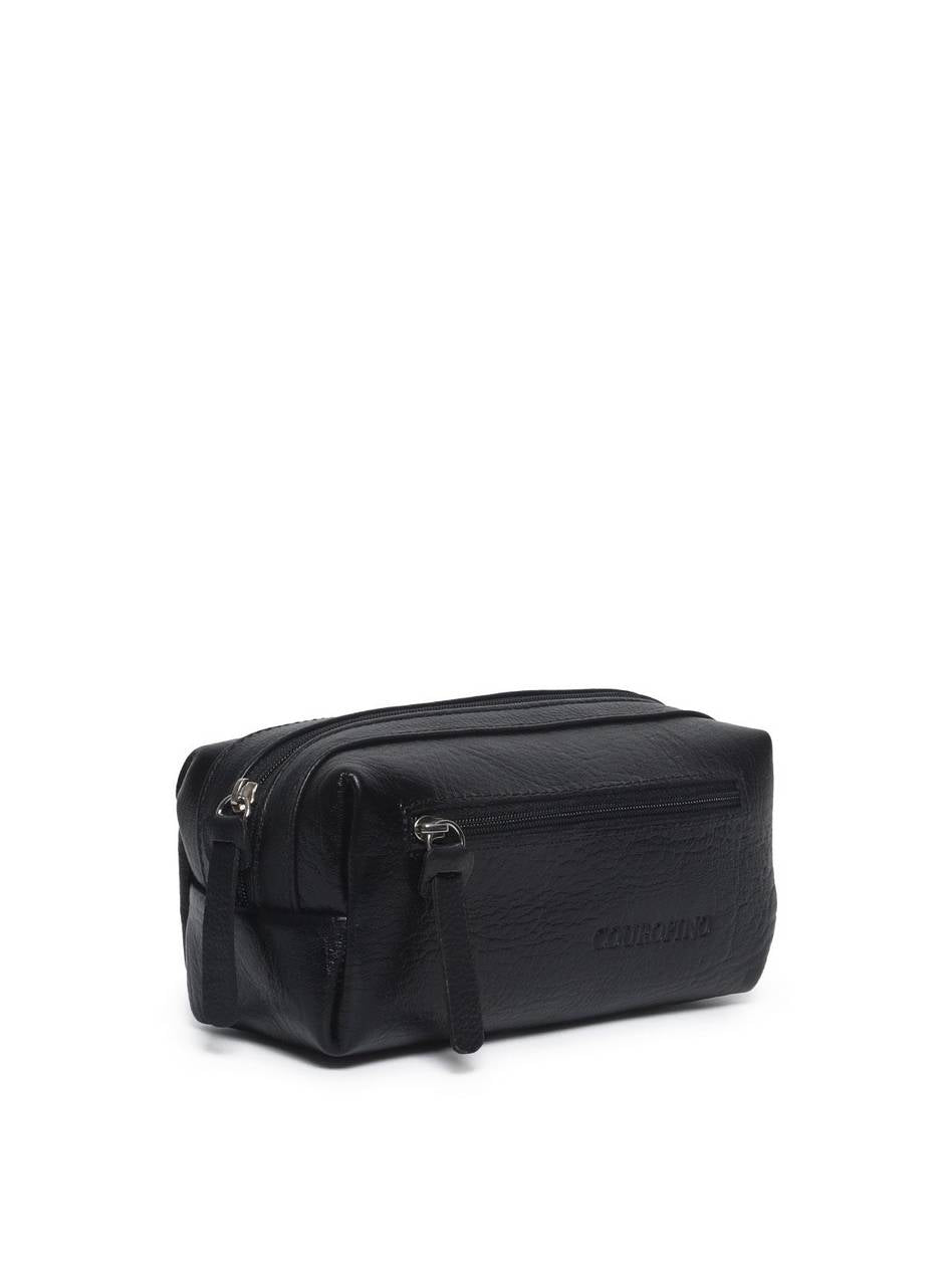 Necessaire Unissex 2 Zíperes Preta NSI-138 - PR
