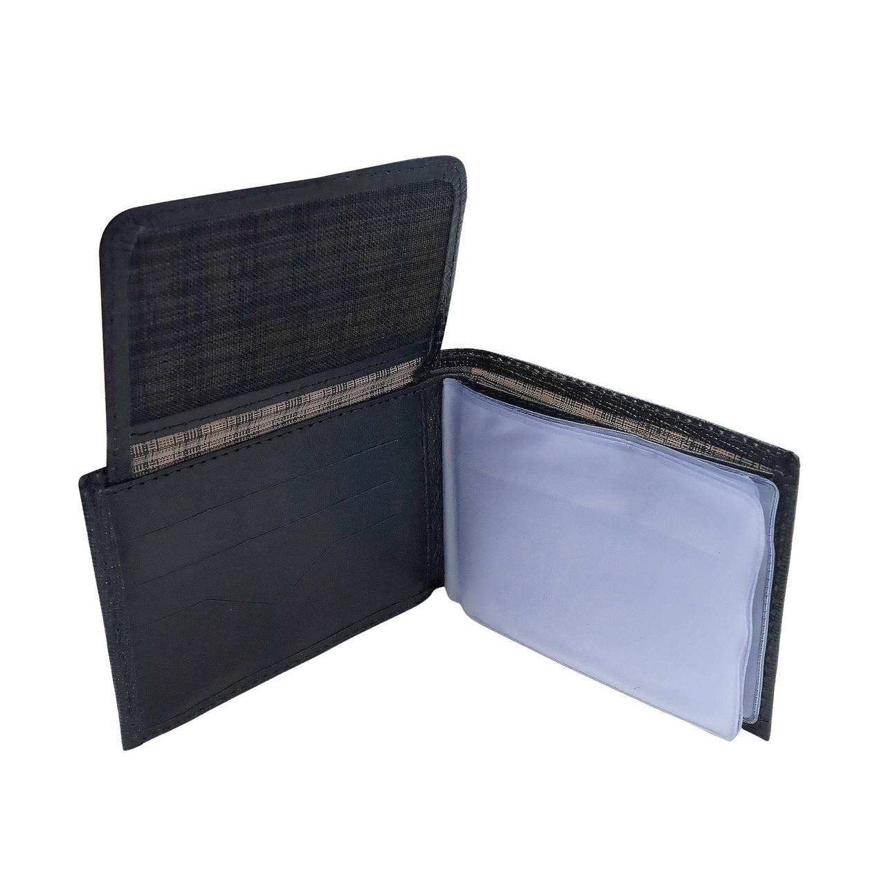 Carteira Masculina Poket Média Couro Lisa Preta CAI-858 - PR