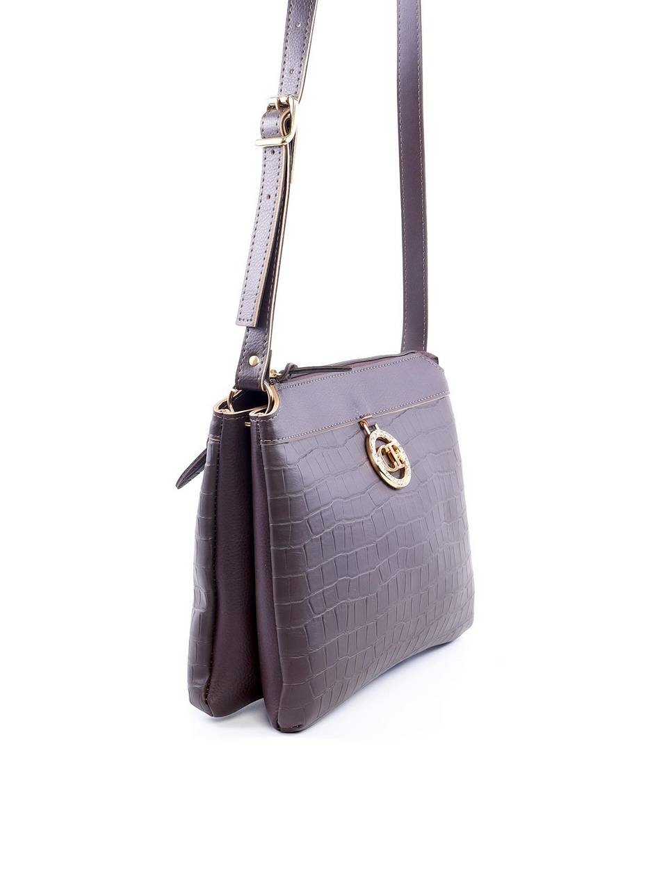 Bolsa Tote Quadrada Charm CF em Strass - Cacau BSI-6040 - CA