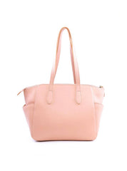 Bolsa Tote Tiracolo com Bolsos Laterais e Charm em Strass - Nude BSI-6046 - NU
