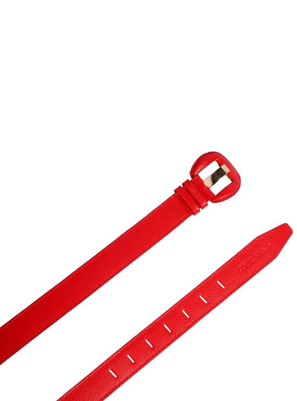 Cinto Casual Médio Couro Vermelho CTI-0950 - VE