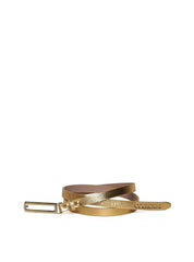 Cinto Feminino em Couro com Fivela Retangular - Ouro CTI-969 - AU