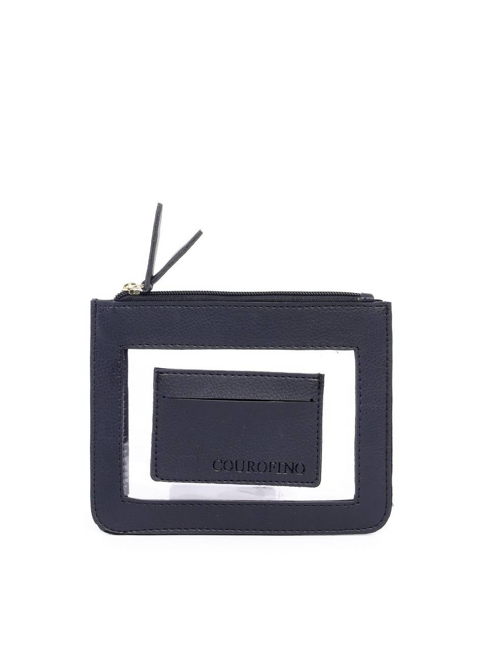 Necessaire CF Retangular Transparente - Preta 1.1870000155 - PR