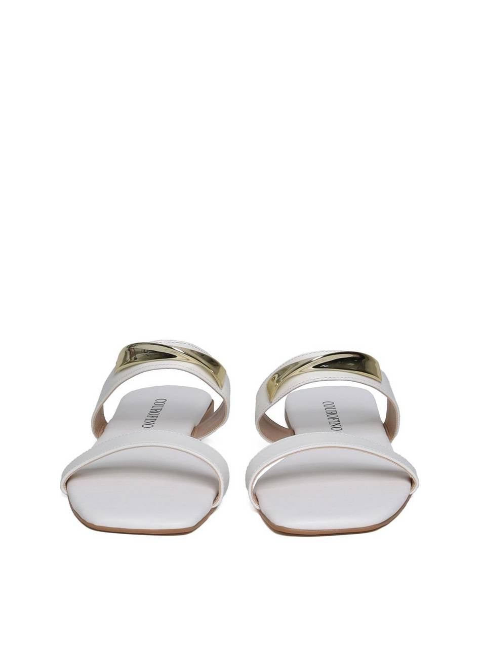 Sandália Feminina Rasteira Enfeite Retorcido - Branca  SDI-11653 - BR