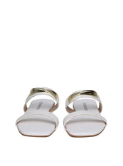 Sandália Feminina Rasteira Enfeite Retorcido - Branca  SDI-11653 - BR