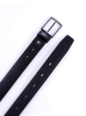 Cinto Feminino Largo de Couro com Fivela e Passador Orgânico - Preto CTI-992 - PR