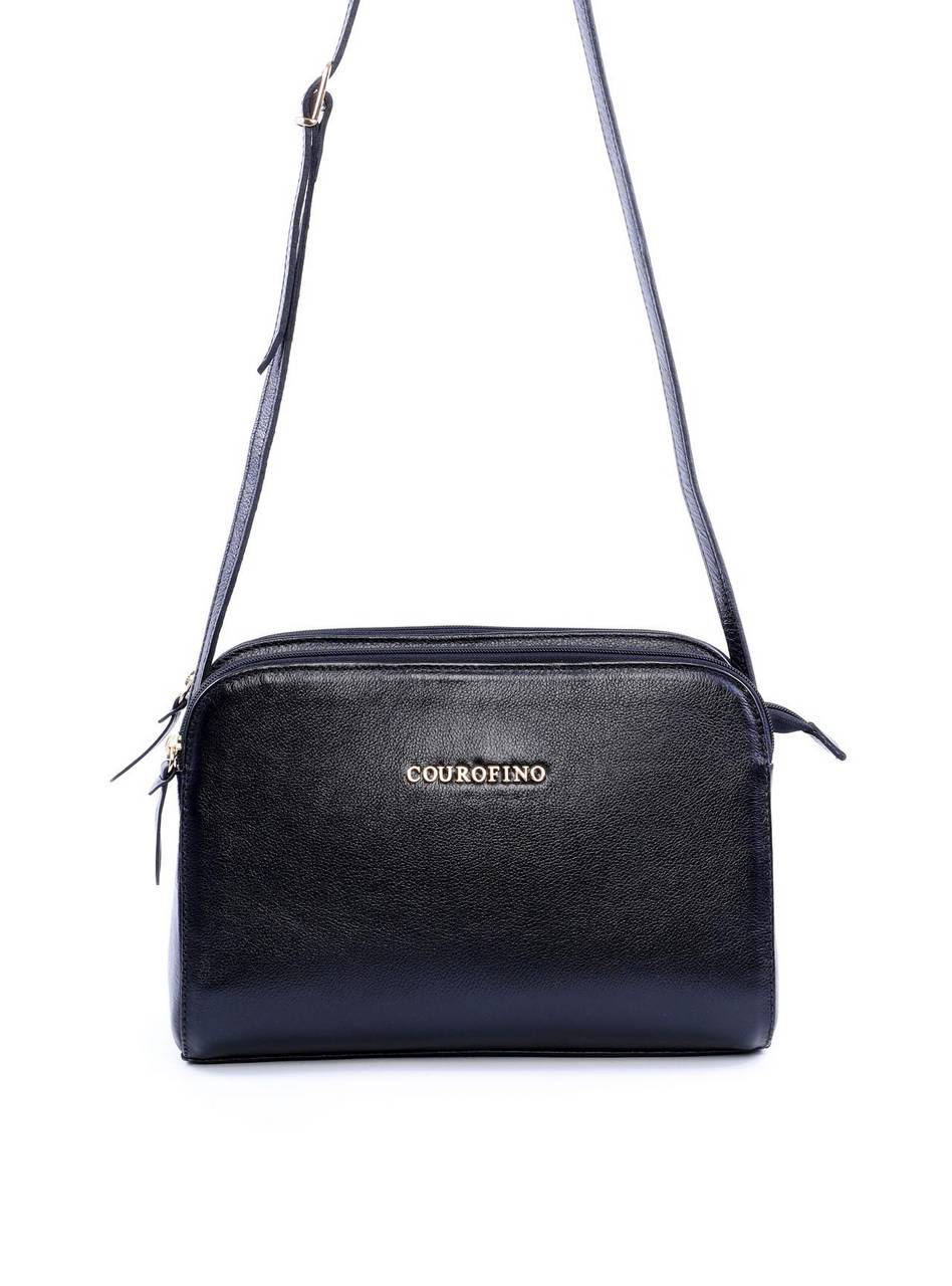 Bolsa Tote Transversal com Três Divisórias - Preta BSI-6067 - PR