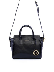 Bolsa Tote Quadrada com Charm - Preta BSI-6044 - PR