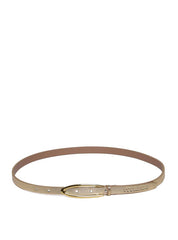 Cinto Feminino em Couro com Fivela Orgânica - Ouro CTI-971 - AU