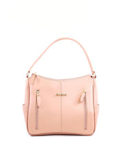 Bolsa Hobo de Mão com Dois Bolsos Verticais - Nude BSI-6058 - NU