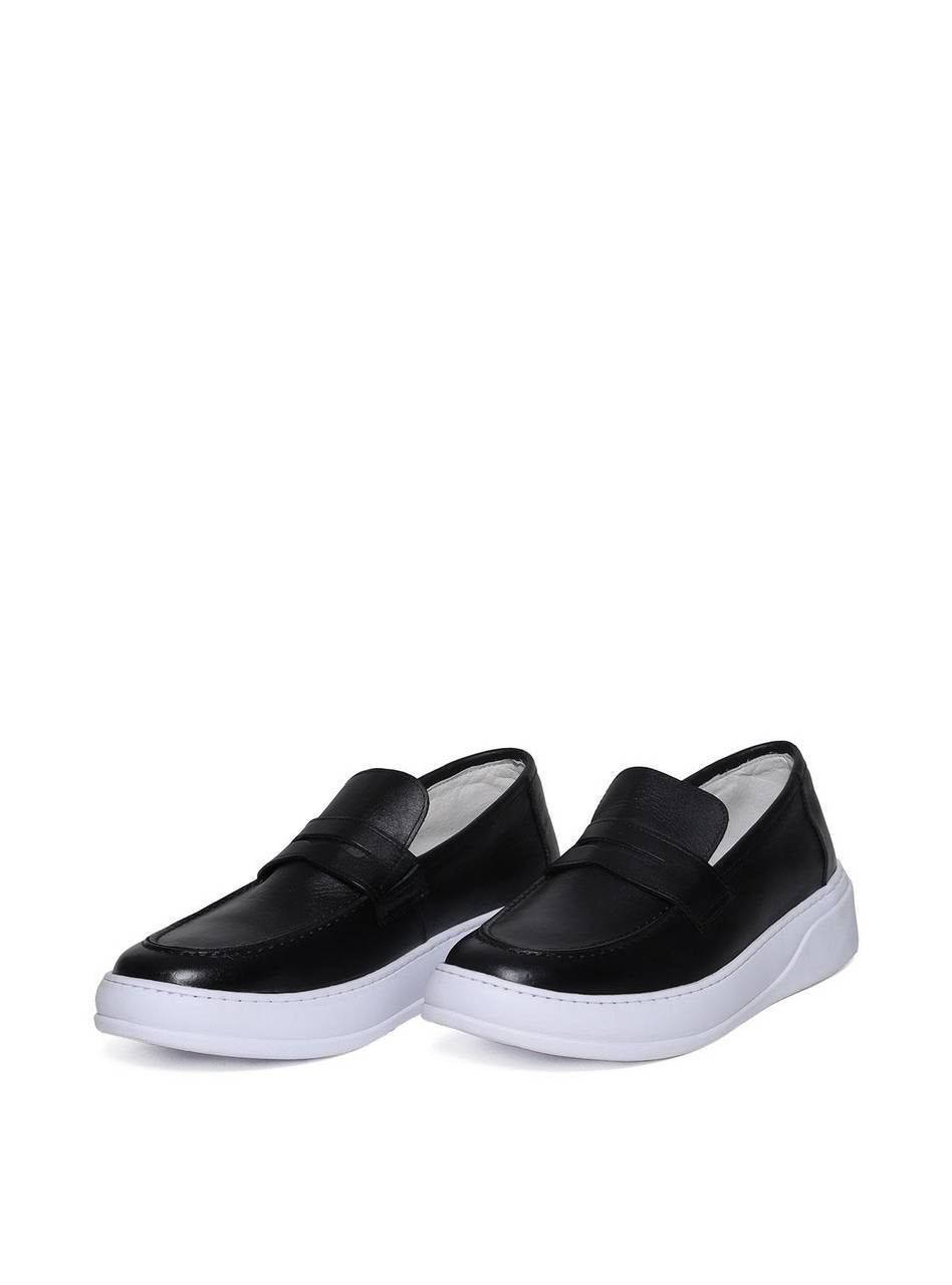 Calçado Masculino Sapatênis Couro - Preta SP-11626 - PR