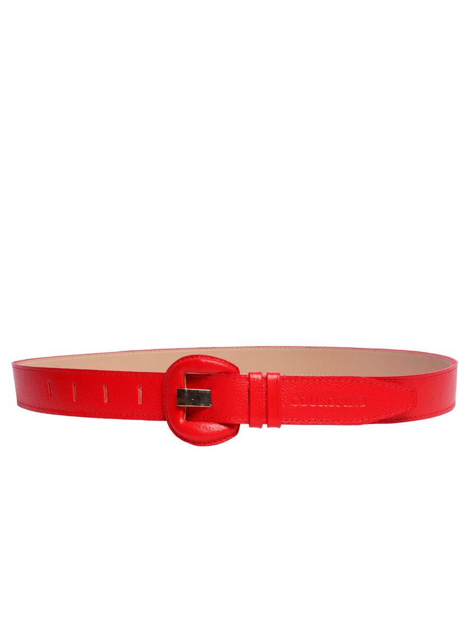 Cinto Casual Médio Couro Vermelho CTI-0950 - VE