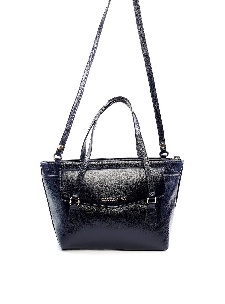Bolsa Tote com Alça Dupla com Tampa de Ímã - Preta BSI-6099 - PR