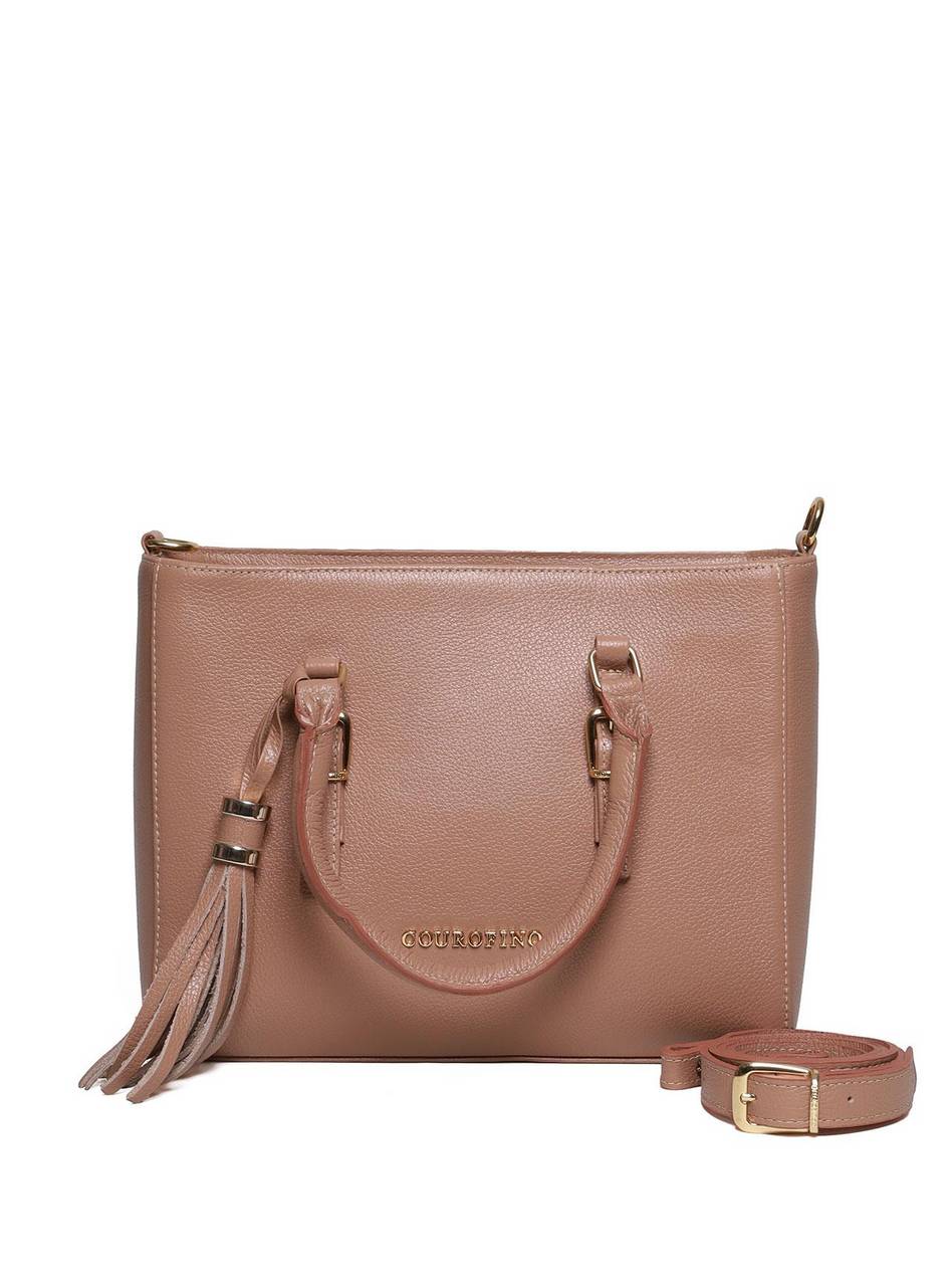 Bolsa Tote Tiracolo com Barbicacho - Nude BSI-5956 - NU