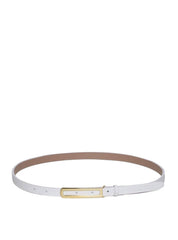 Cinto Feminino em Couro com Fivela Retangular - Branca CTI-969 - BR