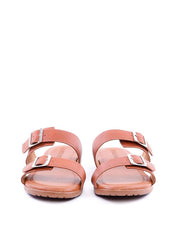 Chinelo Masculino Slide em Couro com Duas Fivelas - Castor SDI-11768 - CS