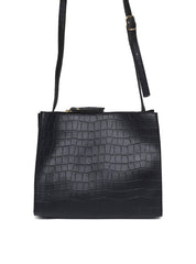 Bolsa Tote Transversal com Ziper - Preta BSI-5052 - PR