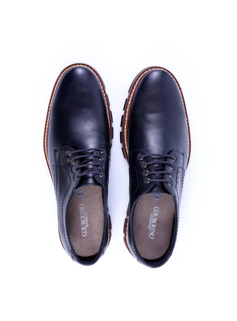 Calçado Masculino Mocassim em Couro Confort - Preta SP-11660 - PR