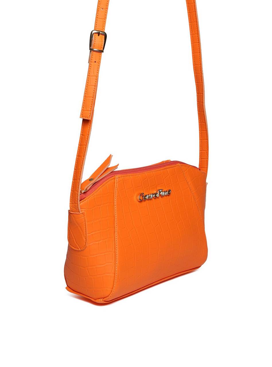 Bolsa Clutch Transversal com Detalhe - Laranja BSI-5617 - LR