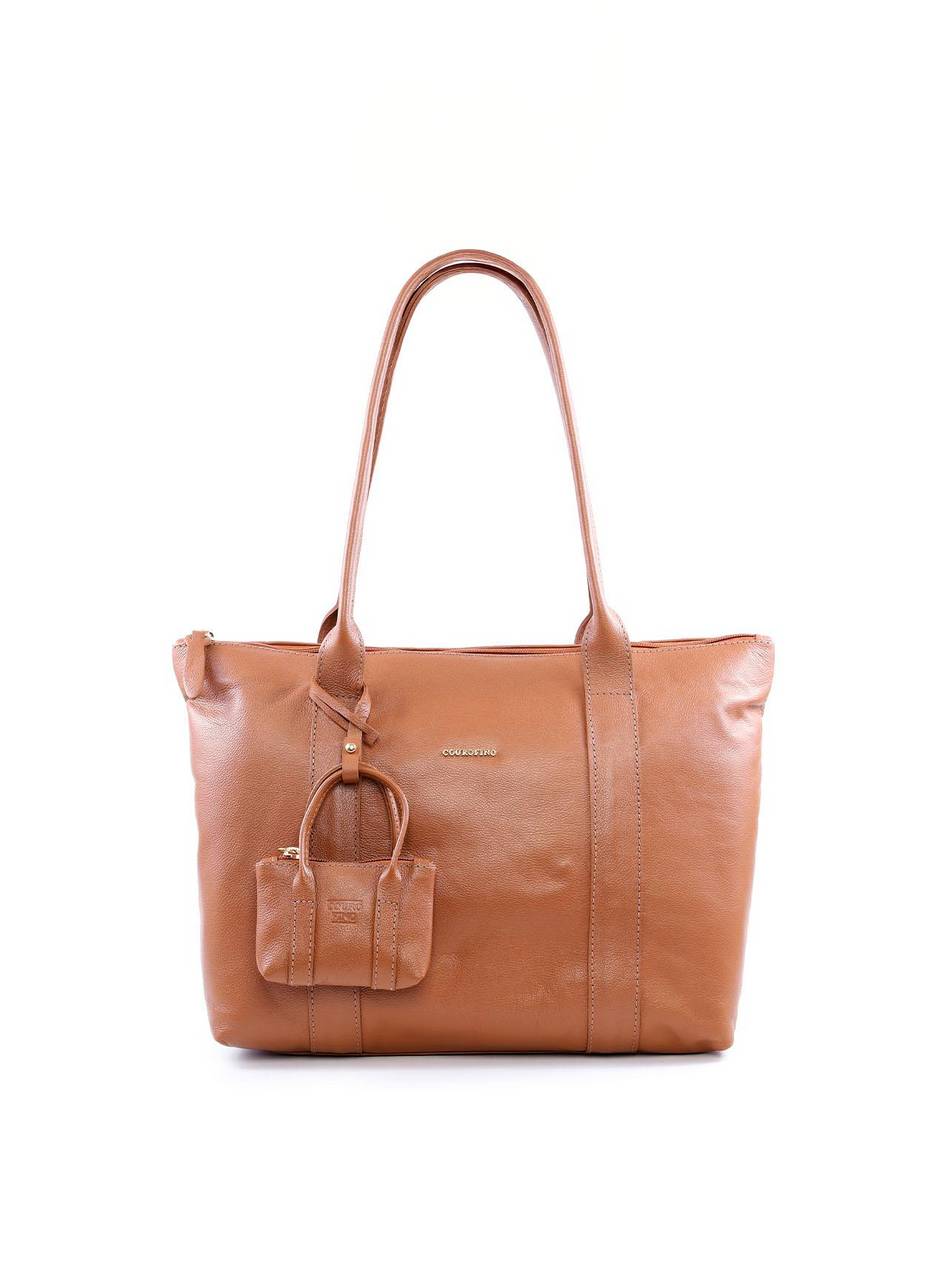 Bolsa Tote com Big Charm e Mini Bolsa - Castor BSI-6049 - CS