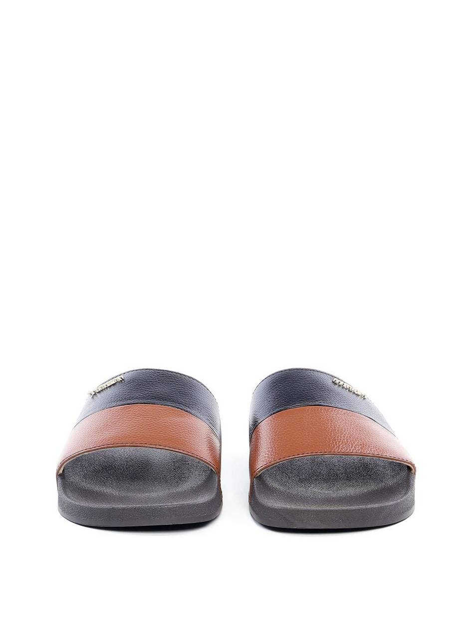 Chinelão Slide com Tiras Largas - Preto e Castor SDI-11825 - PC