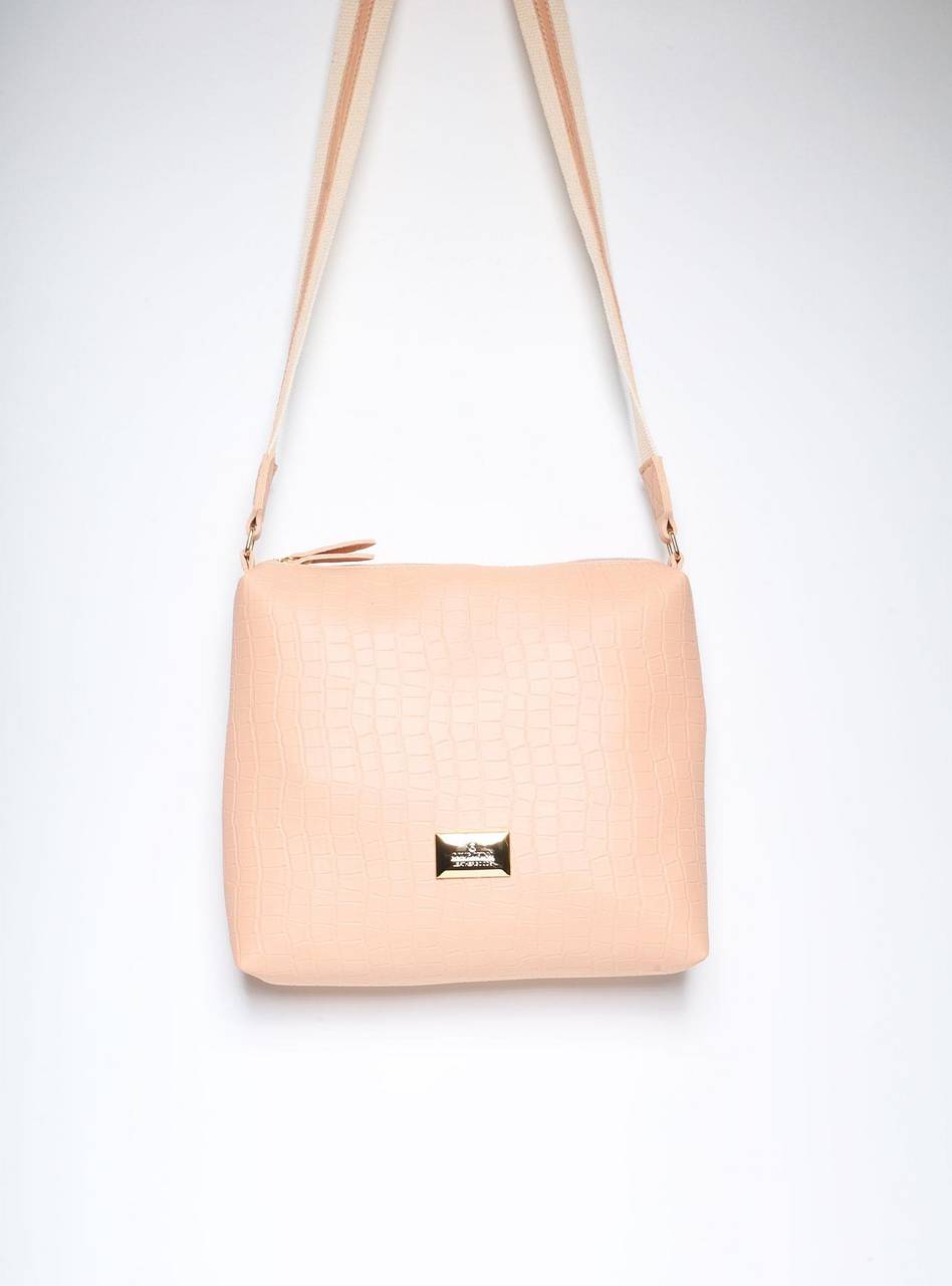 Bolsa Carteiro Transversal Lisa Nude BSI-5808 - NU