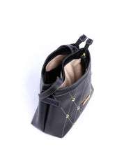 Bolsa Tote Transversal com Detalhes de Costura e Enfeites BSI-6006 - PR