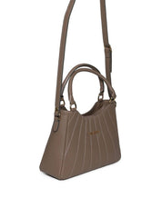 Bolsa Tote Tiracolo Média Couro Cinza BSI-5955 - CZ