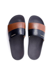 Chinelão Slide com Tiras Largas - Preto e Castor SDI-11825 - PC