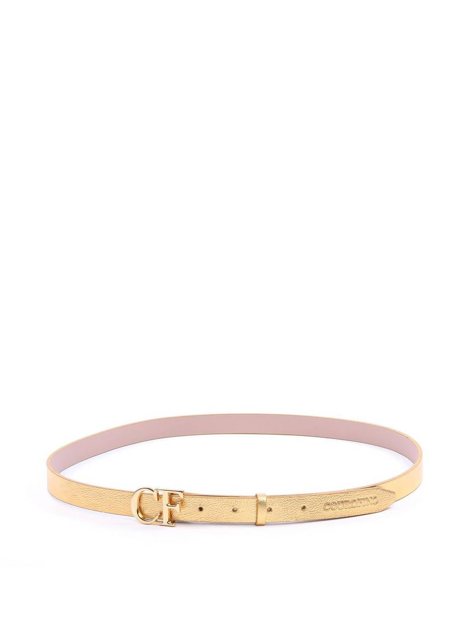 Cinto Feminino em Couro com Passador - Ouro CTI-978 - AU