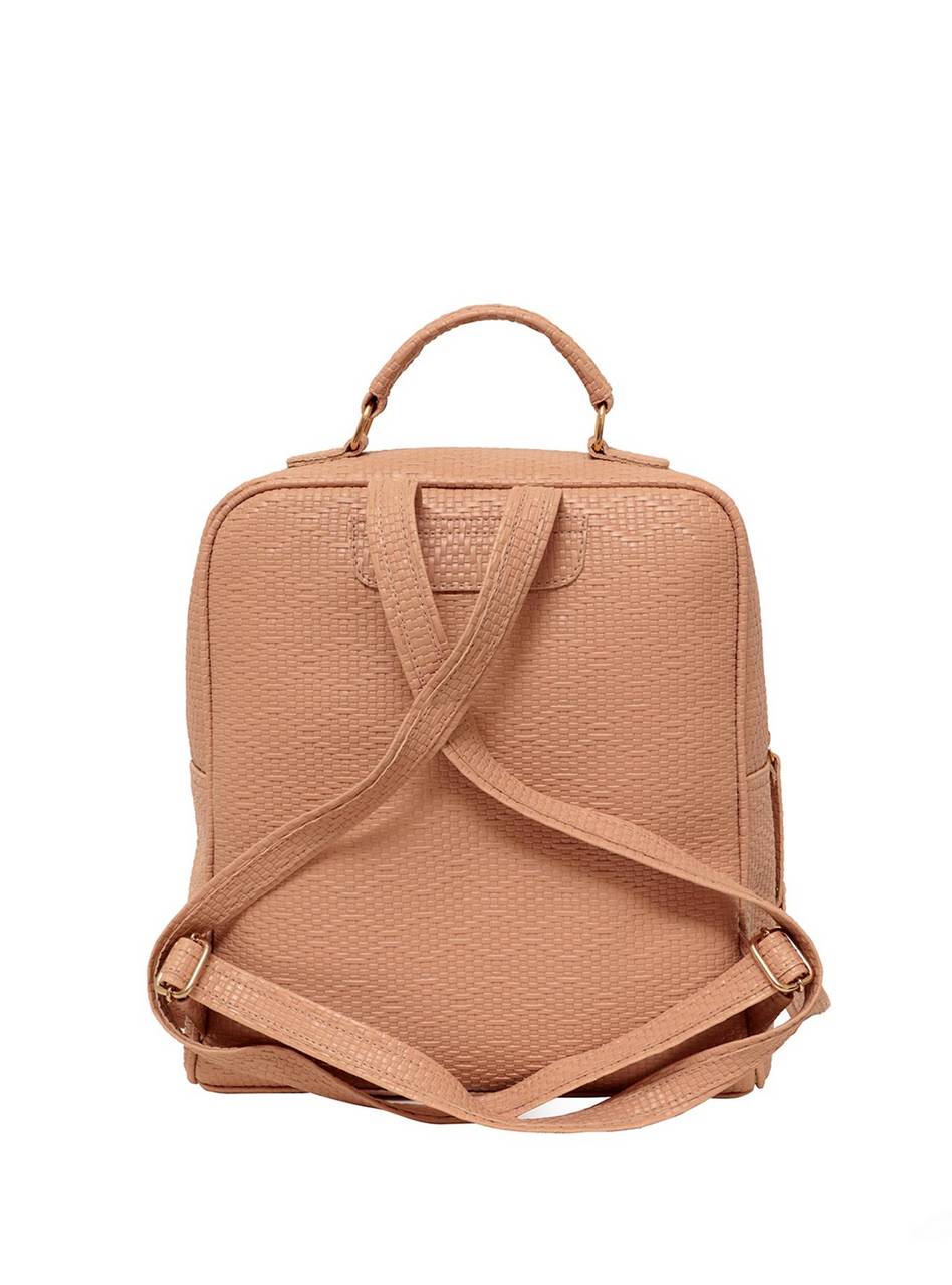 Mochila Casual Grande Ziper Frontal Divisórias Nude MEI-410 - NU