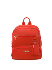 Mochila Casual Grande Porta Moedas Couro Laranja MEI-428 - LR