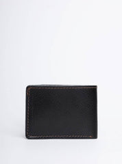 Carteira Masculina Slim Pequena Couro Preta CAI-941 - PR