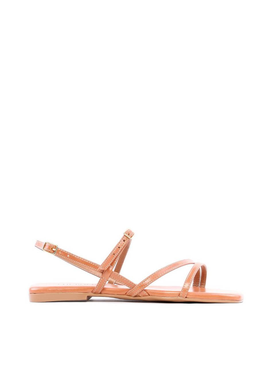 Rasteira de Tiras Finas com Fivelas - Nude SDI-11881 - NU