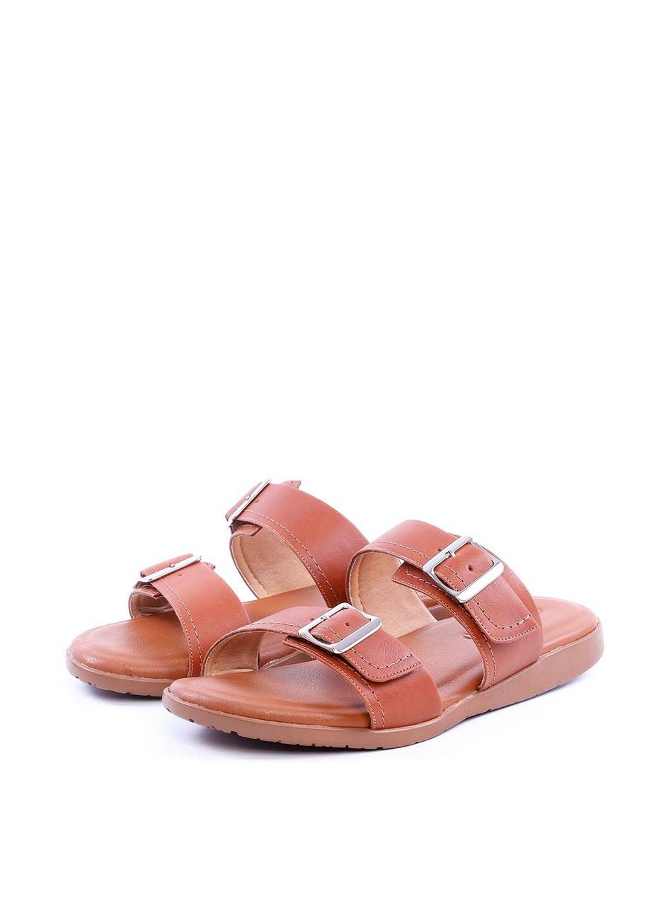 Chinelo Masculino Slide em Couro com Duas Fivelas - Castor SDI-11768 - CS