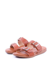 Chinelo Masculino Slide em Couro com Duas Fivelas - Castor SDI-11768 - CS