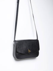Bolsa Satchel Couro Pequena Transversal Preta BSI-5867 - PR